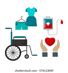 Donate help symbols vector illustration