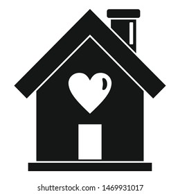 Donate home icon. Simple illustration of donate home vector icon for web design isolated on white background