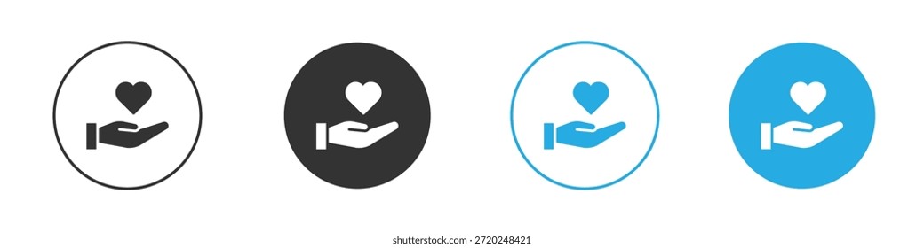 Ícone de doação para app e web design. Ilustração de elemento simples.