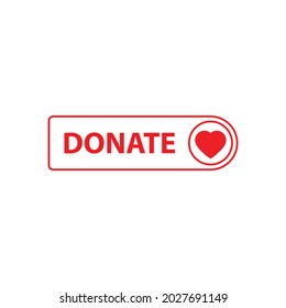 donate icon button vector. help, aid sign