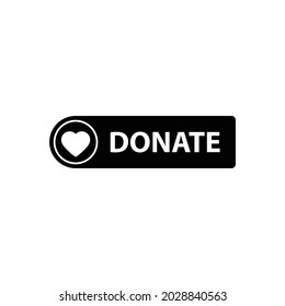 Donate Icon Button Vector. Help, Aid Sign