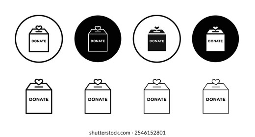 Donate icon Flat art illustration in outline