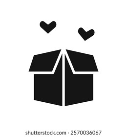 Donate icon Flat simple outline set