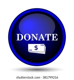 Donate icon. Internet button on white background. EPS10 vector

