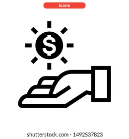 donate icon isolated sign symbol vector illustration - high quality black style vector icons
