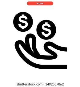 donate icon isolated sign symbol vector illustration - high quality black style vector icons
