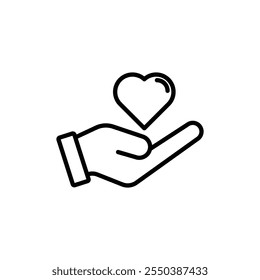 Donate icon linear logo isolated