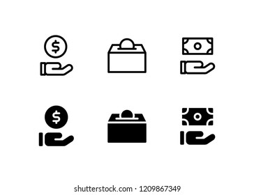 Donate Icon Logo Vector Symbol. Fundraising Icon