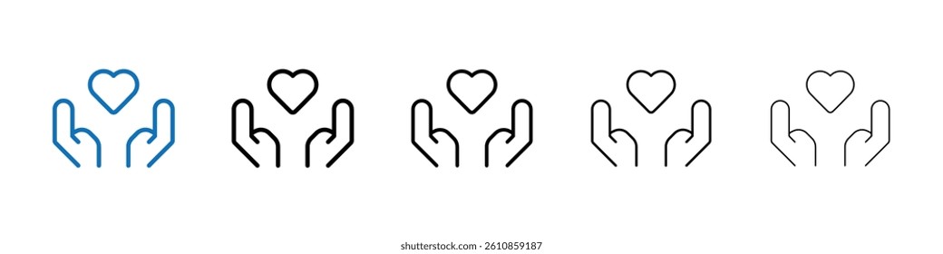 Donate icon Outline vector logo for web ui