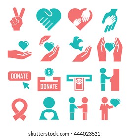 donate icon set