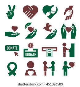 donate icon set