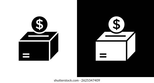 Donate icon simple line vector. Symbol, logo.