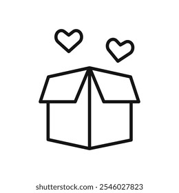 Donate icon Thin line art isolated