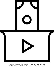 donate icon. Thin linear style design isolated on white background