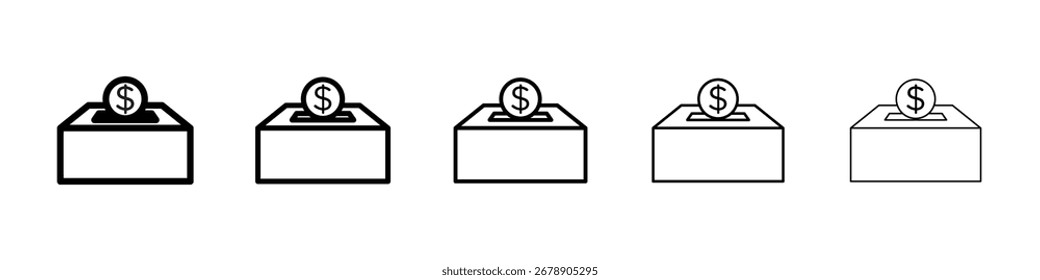 Ilustración de Arte vectorial de icono de donar