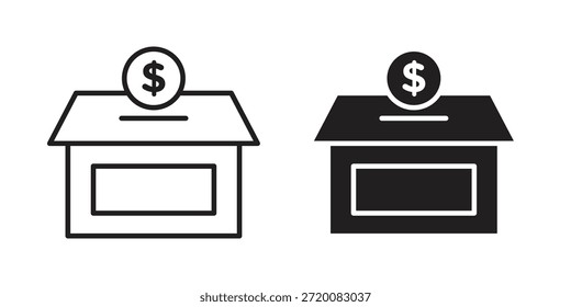 Donar iconos de color negro en varios estilos
