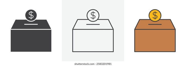 Donate icons pack for website designs