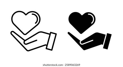 Donate icons thin line illustrations designs