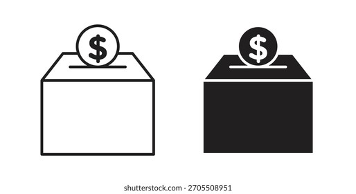 Donar iconos para el uso Diseño web, logotipo. Ilustración de símbolo.