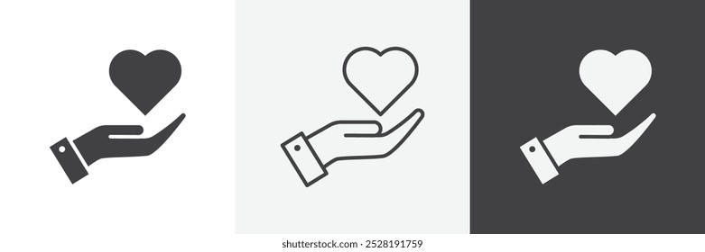 Doar icon.Trendy moderna plana linear vetor ilustração no fundo branco.