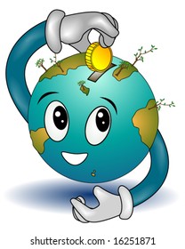 Donate / Invest / Save the Earth - Vector