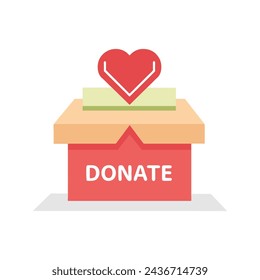 Spenden Sie isolierte flache Vektorgrafik.