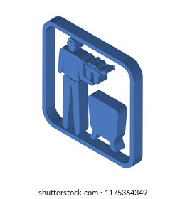 Donate isometric left top view 3D icon