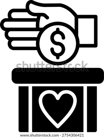 Donate Line Fill Style Icon
