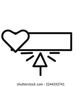 Donate line icon isolated on white background. Black flat thin icon on modern outline style. Linear symbol and editable stroke. Simple and pixel perfect stroke vector illustration. 