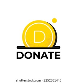 Donate money for charity vector design illustration isolated on white background.