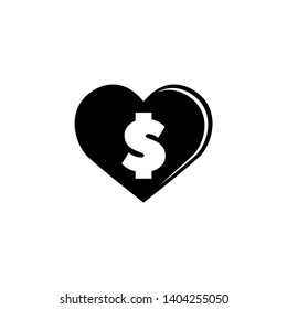 Donate Money, Donation. Flat Vector Icon illustration. Simple black symbol on white background. Donate Money, Donation sign design template for web and mobile UI element