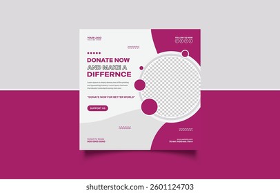 Donate Now Promotional Graphic Design Template
