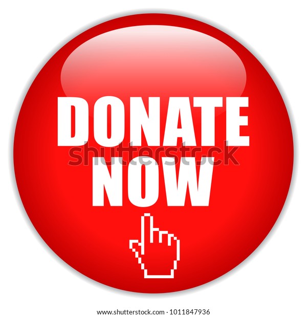 Donate Now Red Round Web Button Stock Vector (Royalty Free) 1011847936