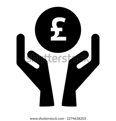 Donate pound sterling Icon. Vector.