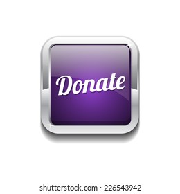 Donate Purple Vector Icon Button