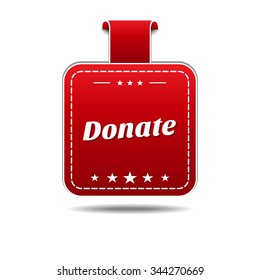 Donate Red Vector Icon Design