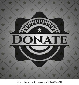 Donate retro style black emblem