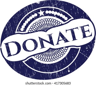 Donate rubber grunge texture seal