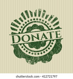 Donate rubber grunge texture stamp