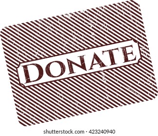 Donate with rubber seal texture