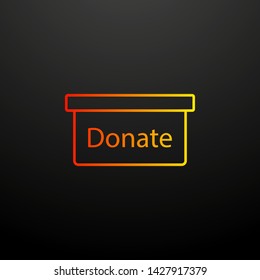 donate sign nolan icon. Elements of mobile banking set. Simple icon for websites, web design, mobile app, info graphics