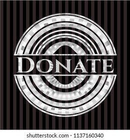 Donate silver emblem or badge