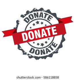 Donate stamp.Sign.Seal.Logo