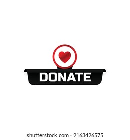 Donate sticker icon design vector