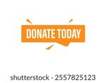 Donate today, clock, button, vector, banner template, website, design,
