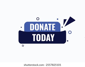 Donate today, clock, button, vector, banner template, website, design,
