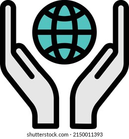 icono donar línea de color vectorial