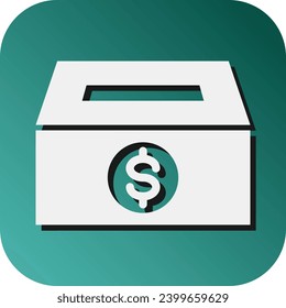 Donate Vector Glyph Gradient Background Icon For Personal And Commercial Use.

