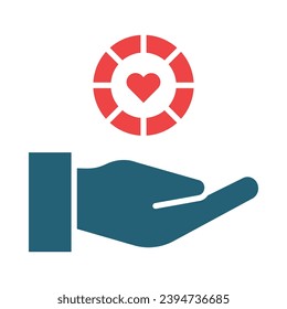 Donate Vector Glyph Two Color Icons For Personal And Commercial Use.
