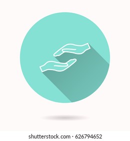 Donate vector icon. Illustration isolated for graphic and web design.